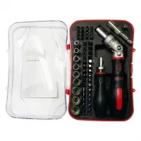 Набор головок и насадок 61 предмет, с храповым механизмом,"MAXIMUM" (2710)